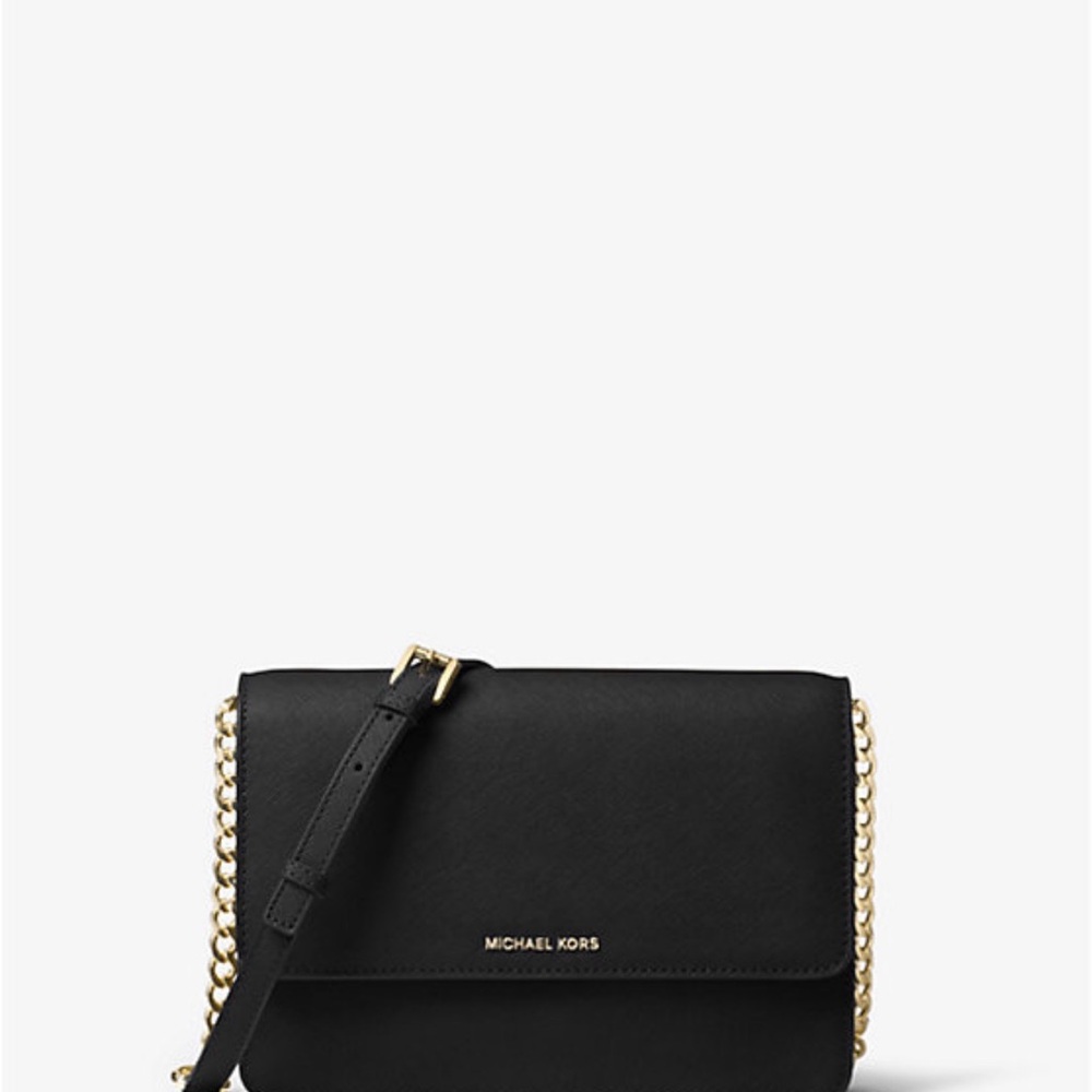 Michael Kors Black Crossbody Bag with Gold Chain